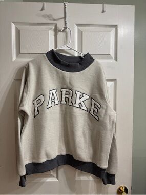 PARKE "Inside Out" mockneck sweatshirt
